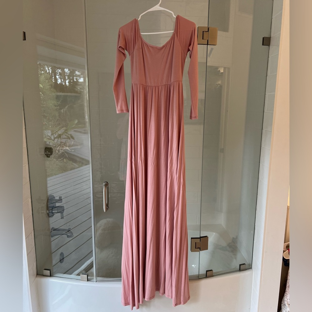 Pinkblush off the shoulder maxi dress. Pink.